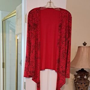Red Floral Women's Sweater